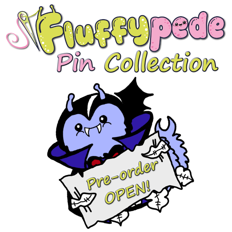 Fluffypede Pin Collection: Late Pledge available!